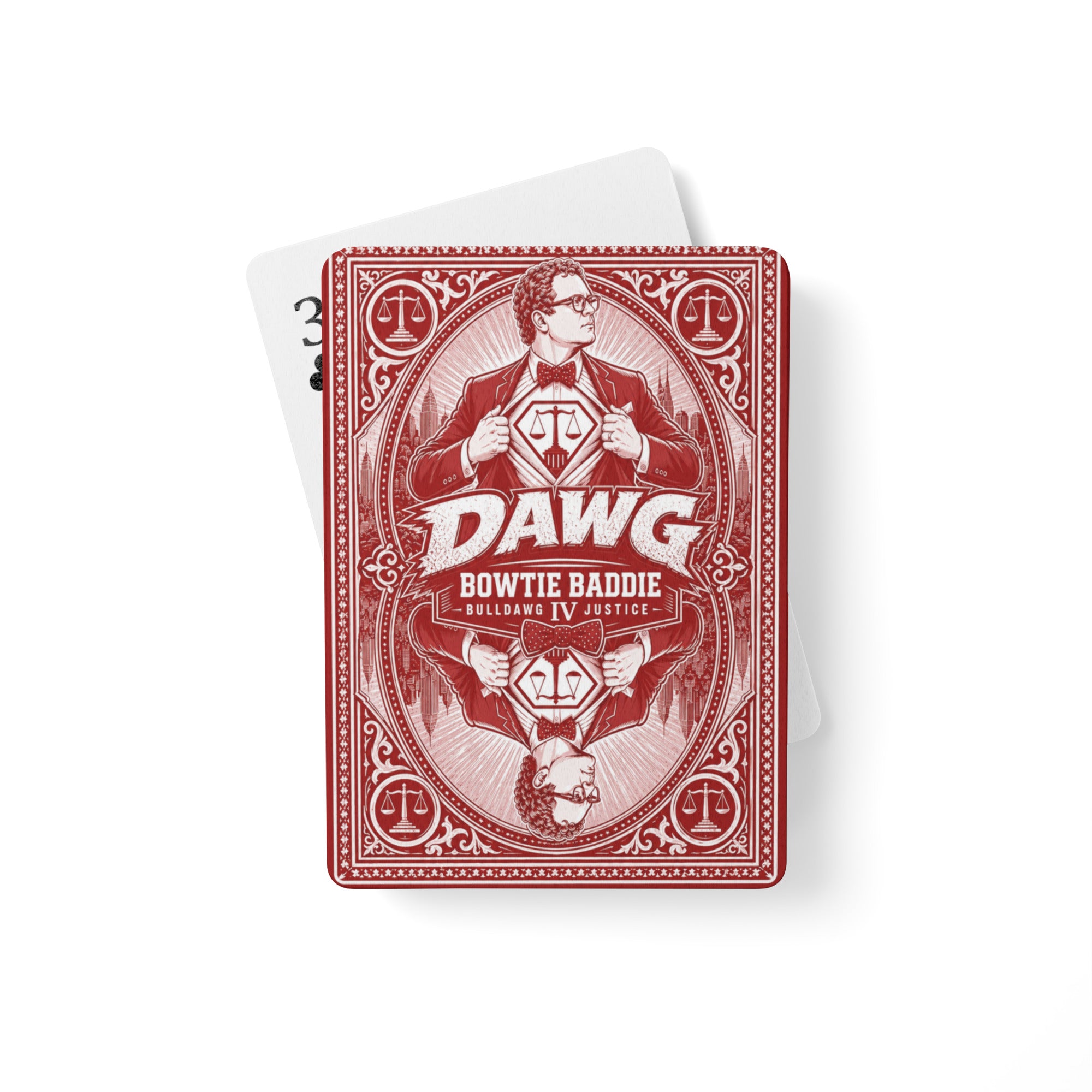 Poker playing cards - DAWG (red/white)