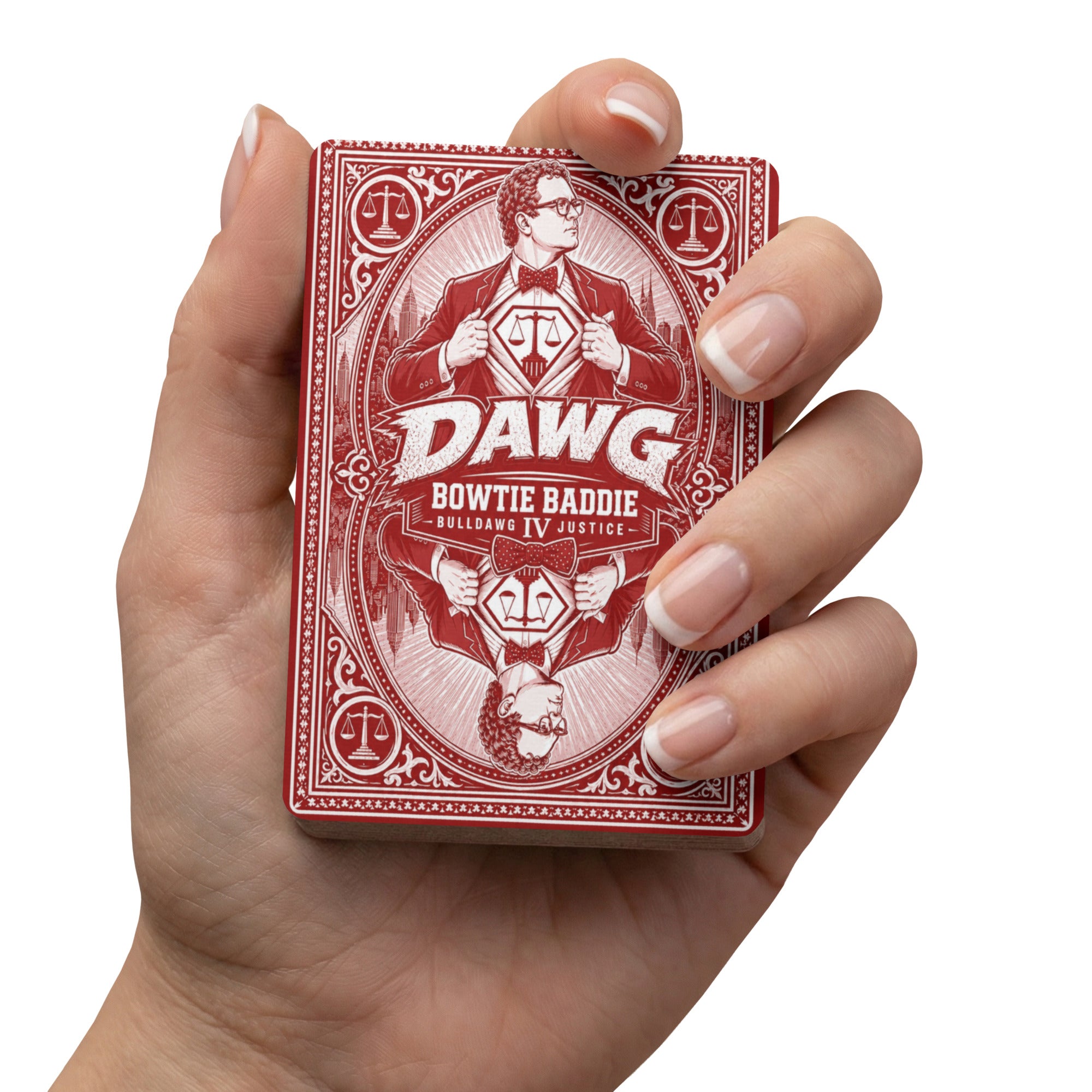 Poker playing cards - DAWG (red/white)