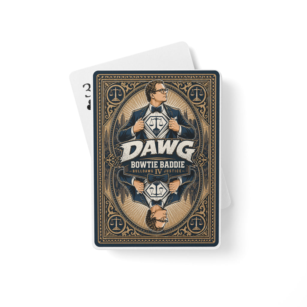 Poker playing cards - DAWG (blue/gold)
